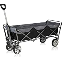Sekey Alargar Carro Plegable Extensible Carro de Mano Carrito Playa Carro Transporte para Jardín hasta 120kg 360…